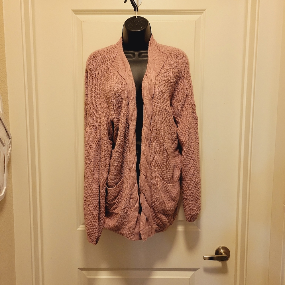 Light Mauve Boutique Sweater Cardigan